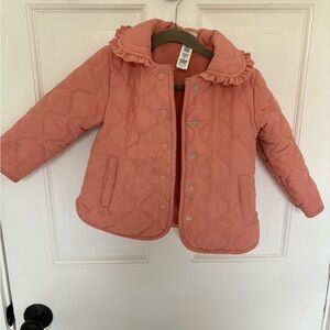 Little Me Coral Quilted Puffer Jacket
